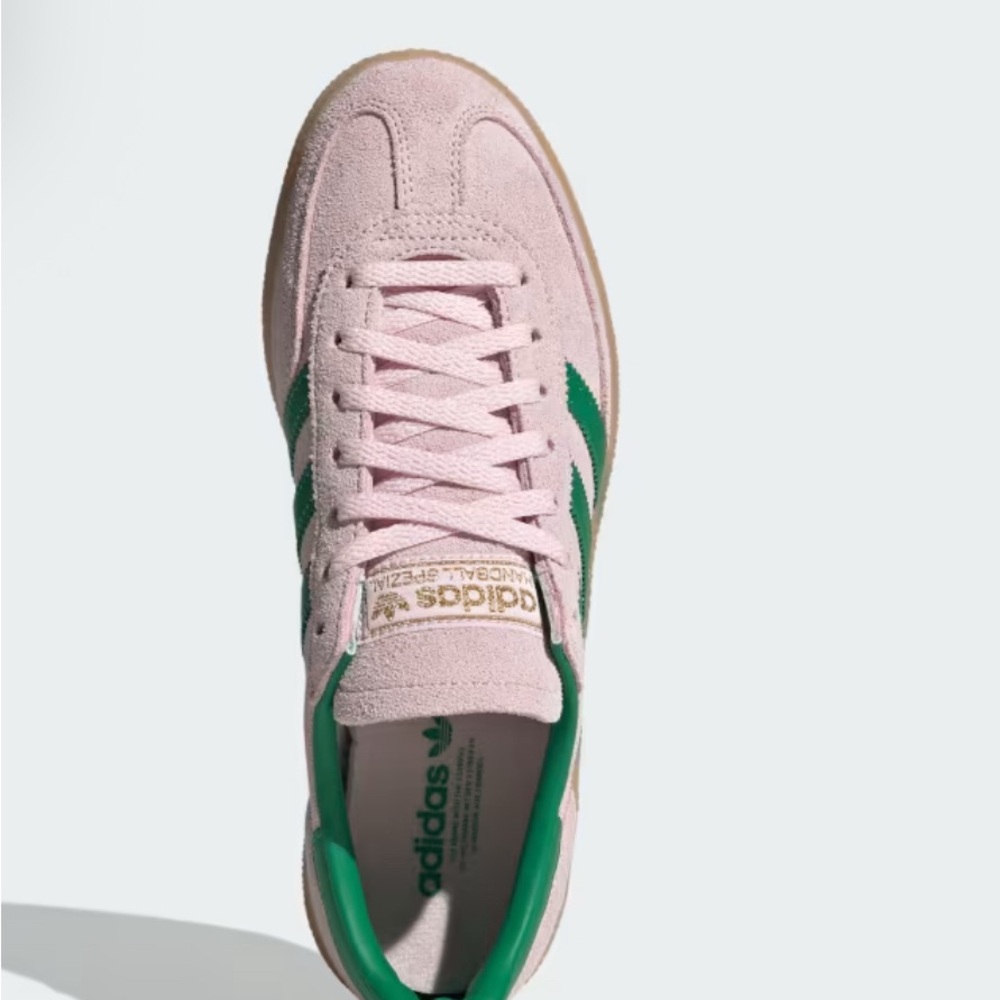 Adidas Handball Spezial Pink and Green Trainers - Picture 3 of 9